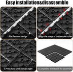 Plastic Interlocking Deck Tiles, 44 Pack, Non-Slip Patio Floor Decking Tiles - Image 4