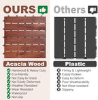 PrimeZone 27 PCS Solid Acacia Wood Interlocking Deck Tiles Outdoor - Image 5