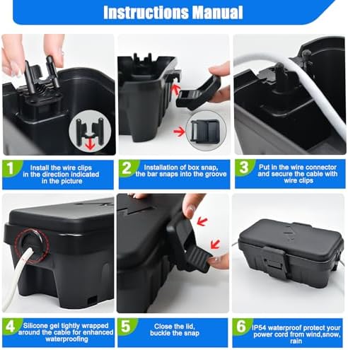 Hrensaw Small Weatherproof Electrical Connection Box, Outdoor Electrical Box - Image 6