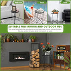 Outdoor Side Table for Small Space, Metal Outdoor Indoor Round Side Table - Image 7