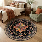 RELEANY Washable Area Rug, Round 4ft by RELEANY