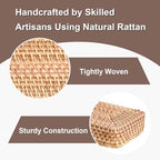 Hipiwe 15.8" Rattan Bathroom Basket Tray - Image 6