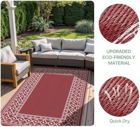 GENIMO Outdoor Rug, Waterproof Plastic Rugs - Image 7