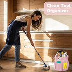 Cleaning Caddy with Handle, 17L Foldable Cleaning Supplies Organizer, Portable - Image 2