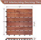 PrimeZone 297 PCS Solid Acacia Wood Interlocking Patio Deck Tiles Outdoor - Image 2