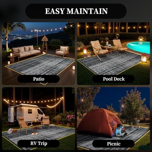MontVoo Outdoor Rug Waterproof 8x10 ft - Image 6