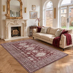 6x9 Living Room Rug Washable Non Slip Distressed Large Carpet - Image 2
