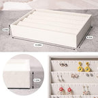 Coward 2PC Stackable Earring Tray Drawer Jewelry Holder Organizer Box Storage - Image 2