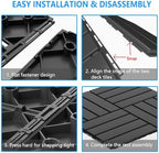 12"x12" Deck Tiles, 36 Pack Interlocking Patio Flooring, Dark Grey - Image 4