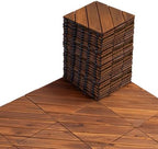 BEEFURNI Interlocking Acacia Wood Deck Tiles 12x12 by BEEFURNI