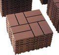 Plastic Interlocking Deck Tiles, 12x12 Inches Waterproof Outdoor Patio Flooring by VireoNest