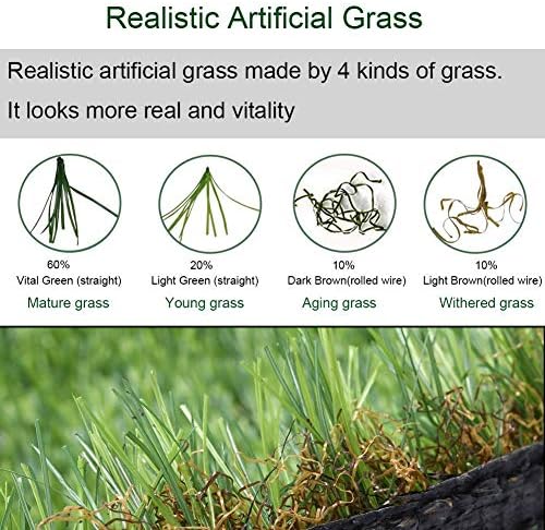 Fas Home Artificial Grass Turf 7x74 ft, Fake Grass Rug - Image 3