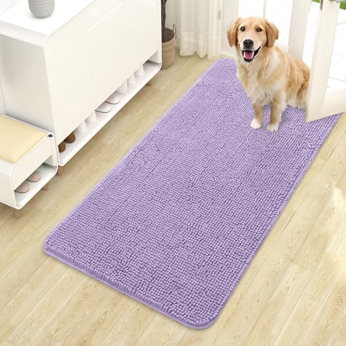 OLANLY Dog Door Mat for Muddy Paws 44x24, Super Absorbent Chenille Mud Mat by OLANLY