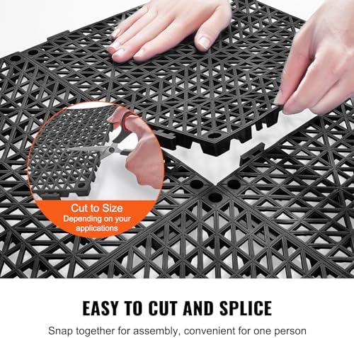 VEVOR Modular Interlocking Cushion, 12 Pack 12" x 12" Splicing Drainage Mats - Image 4