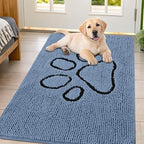 Smiry Dog Door Mat for Muddy Paws, Absorbent Non Slip Dirt Trapper by Smiry