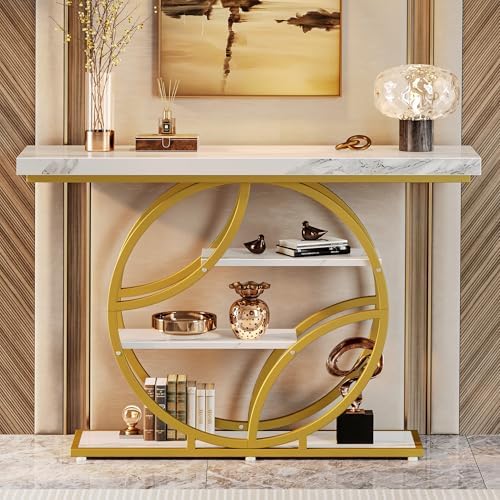 Huuger 47.2 Inch Entryway Table, Industrial Console Sofa Table - Image 6