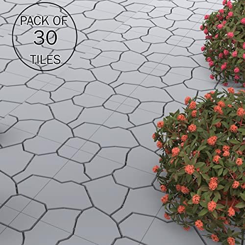 Pure Garden 30-Pack Polypropylene Interlocking Patio Deck Tiles - Image 7