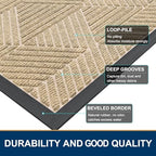 Smiry Front Door Mat Outside Entrance, Low Profile Rubber Doormat - Image 4