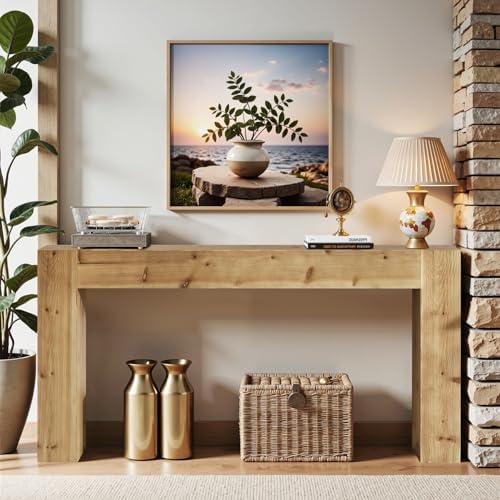 Tribesigns 63-Inch Solid Wood Console Sofa Table, Farmhouse Long Entryway Table - Image 3