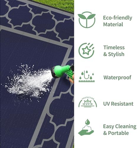 GENIMO Outdoor Rug, Waterproof Plastic Rugs - Image 6