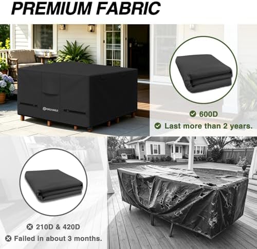 Porch Shield Waterproof Square Patio Table Cover 84 x 84 inch - Image 5