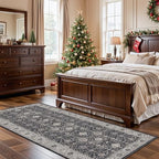 Washable 3x7 Entryway Runner Rug: Farmhouse Wide Kitchen Rug Soft Water - Image 2