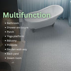 Plastic Interlocking Deck Tiles, 60 Pack, Pebble Design 12"x12" Waterproof - Image 3