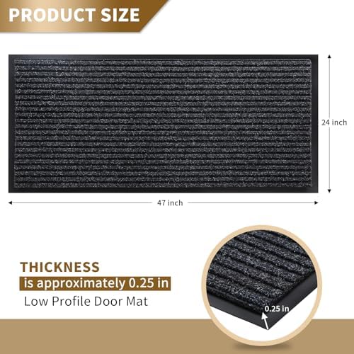 Yimobra Front Door Mat Outdoor Indoor 47x24, Waterproof Doormat - Image 2
