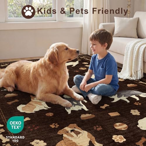 DUKINO 6x9 Washable Dog Area Rug - Image 4