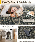 RELEANY Washable Area Rug, Large 9'x12' - Image 4