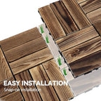 FAHKNS 20 PCS Acacia Wood Interlocking Deck Tiles - Image 4