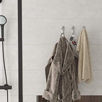 IBosins 15PCS Coat Hooks Wall Mounted Silvery Single Prong Robe Hook - Image 6