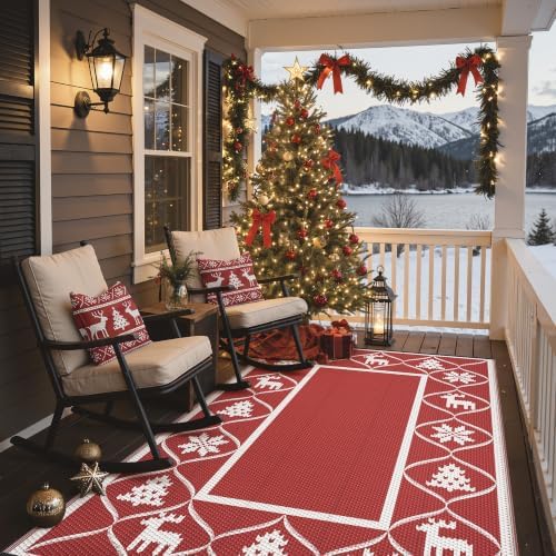 GENIMO Outdoor Rug, Waterproof Plastic Rugs - Image 4