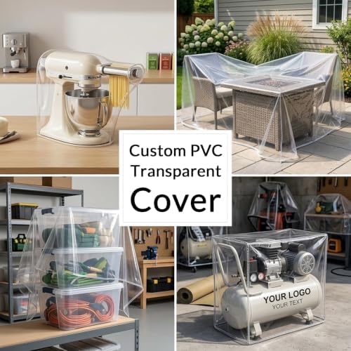 Custom Fit Clear PVC Dust Cover, Made to Measure Size - Image 2