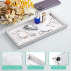 ALELION 11.7" White Bathroom Vanity Tray - Image 4