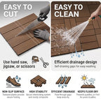 44 Pack Plastic Interlocking Deck Tiles, 12 x 12 Inch Waterproof Outdoor Floor - Image 5