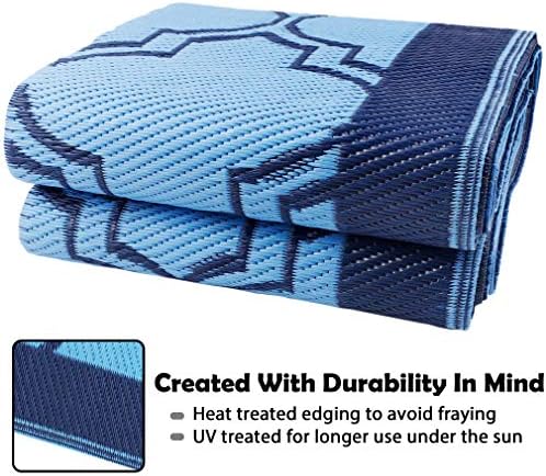 SAND MINE Reversible Mats, Plastic Straw Rug, Modern Area Rug, Large Floor Mat - Image 4