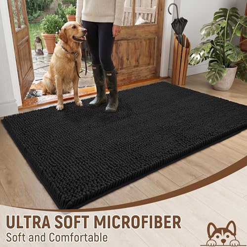 Absorbent Dog Door Mat for Muddy Paws, Trap Dirt Front Door Mat Indoor Entrance - Image 3