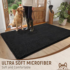 Absorbent Dog Door Mat for Muddy Paws, Trap Dirt Front Door Mat Indoor Entrance - Image 3