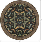 Black Boho 4ft Round Small Rugs - Image 2
