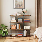 HOOBRO Wire Cube Storage Organizer, 9-Cube Metal Storage Shelves - Image 2
