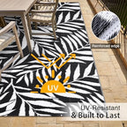 OLANLY Outdoor Rug 5x8 ft Waterproof Reversible Leaf Mat - Image 4