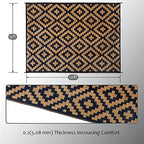 SAND MINE Reversible Mats, Plastic Straw Rug, Modern Area Rug, Large Floor Mat - Image 2