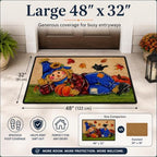 Fall Scarecrow Decorative Front Door Mat, Autumn Pumpkin Crow - Image 2