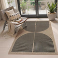 Lahome Modern Rainbow Easy Jute Rug, 3x5 Washable Rugs by Lahome