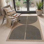 Lahome Modern Rainbow Easy Jute Rug, 3x5 Washable Rugs by Lahome