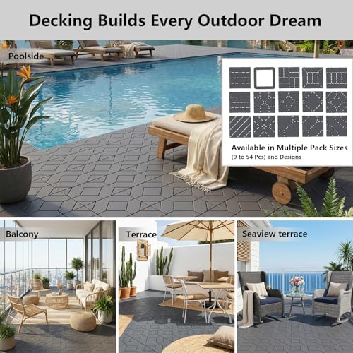 Deck Tiles - Plastic Interlocking Patio Flooring, Waterproof & All Weather - Image 2