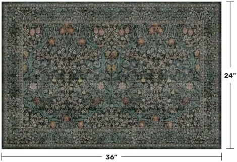 Dark Green Washable Entry Rug - Image 2