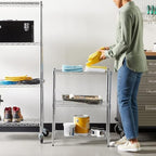 Amazon Basics 3-Shelf Adjustable Heavy Duty Steel Wire Shelving Rack - Image 4