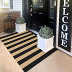 KILOCOCO Striped Rug 3x5 ft Washable Woven Front Door Rug by Kilococo